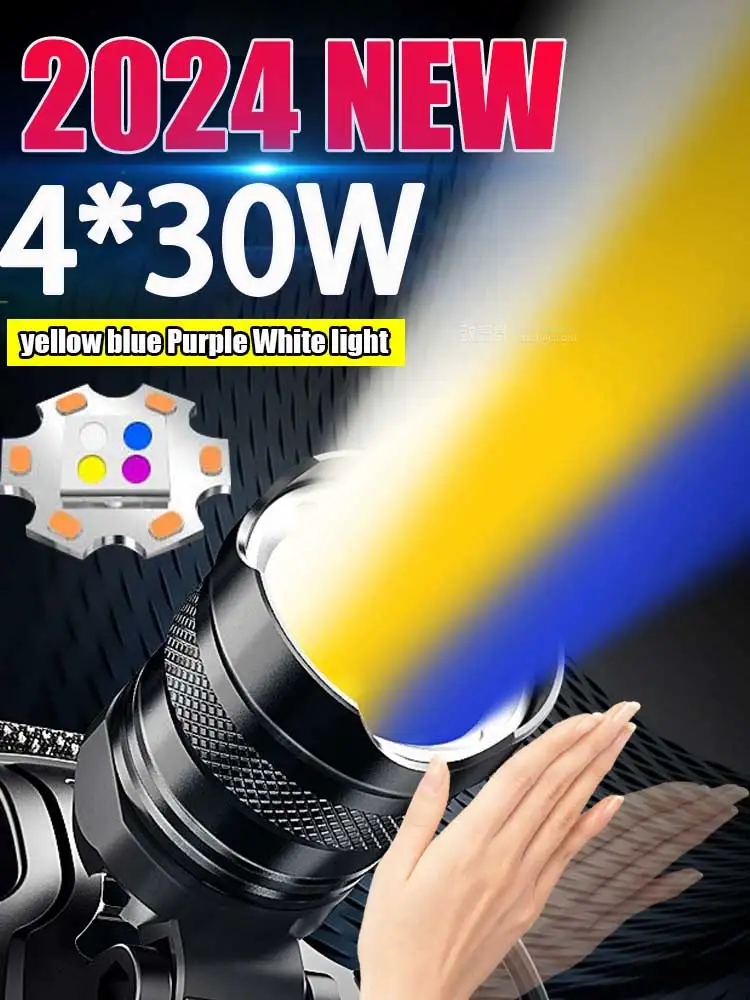 Фонарь налобный с датчиком 120 Вт 4 цвета