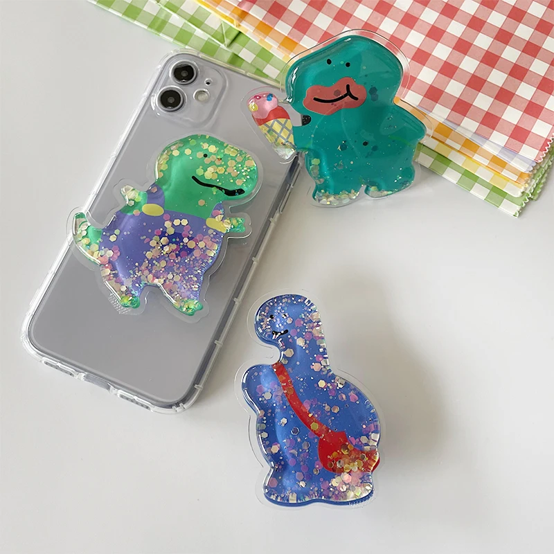 

Phone Holder Griptok Finger Ring Socket Talk Universal Popular Quicksand Dinosaur Air Cushion Foldable Grip Tok Stretch