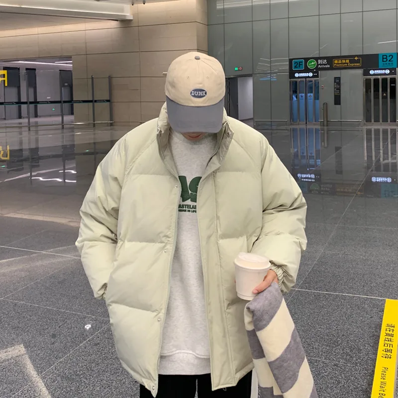 Winter Jacket Men Warm Fashion 6-color Casual Thickened Down Jacket Men Korean Loose Thick Short Coat Mens Parker Clothes M-2XL