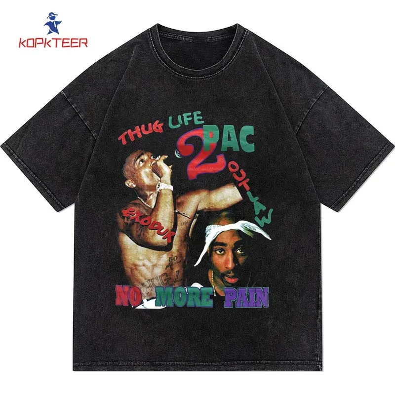 

Hip Hop Legends Tshirt Tupac 2Pac Graphic Print T Shirt Short Sleeve Men Women Hip Hop Oversized Harajuku T-shirts