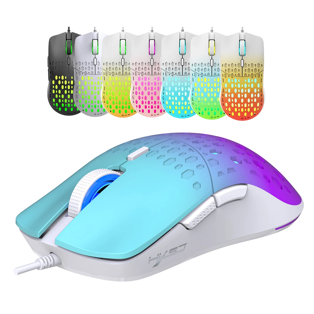 

Wired Gaming Mouse Gamer Computer Mouse RGB Ergonomic Mouse 6 Buttons Gaming Mause Honeycomb Mice With LED Backlit For PC Laptop
