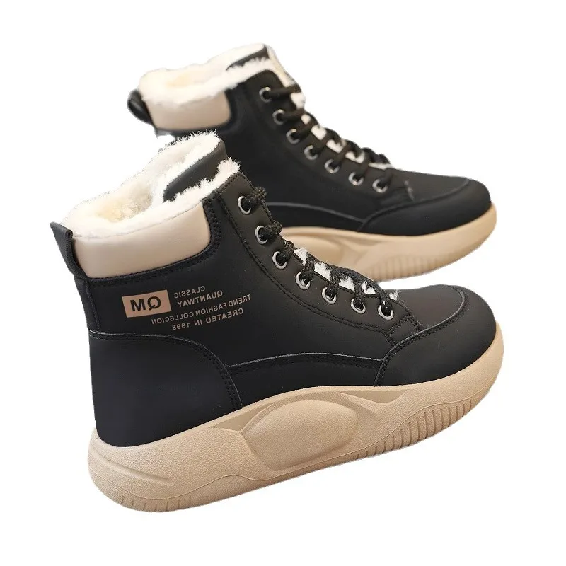 Женские ботинки на плоском каблуке новинка 2024 женская обувь с круглым носком