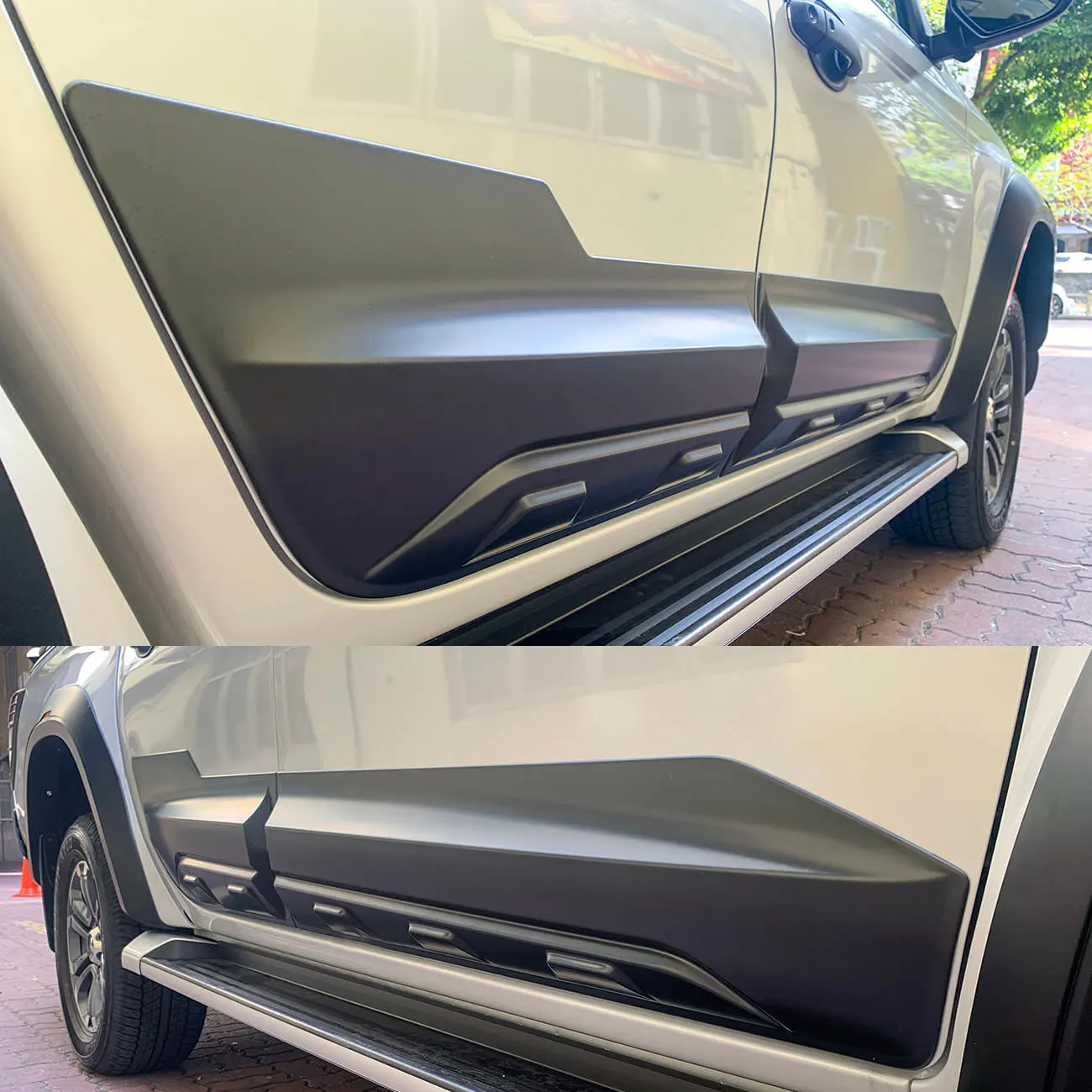 

Матовая черная боковая обшивка кузова для Mitsubishi Triton 2019-2023 Mitsubishi Strada Strakar Mitsubishi Barbarian, автомобильные аксессуары