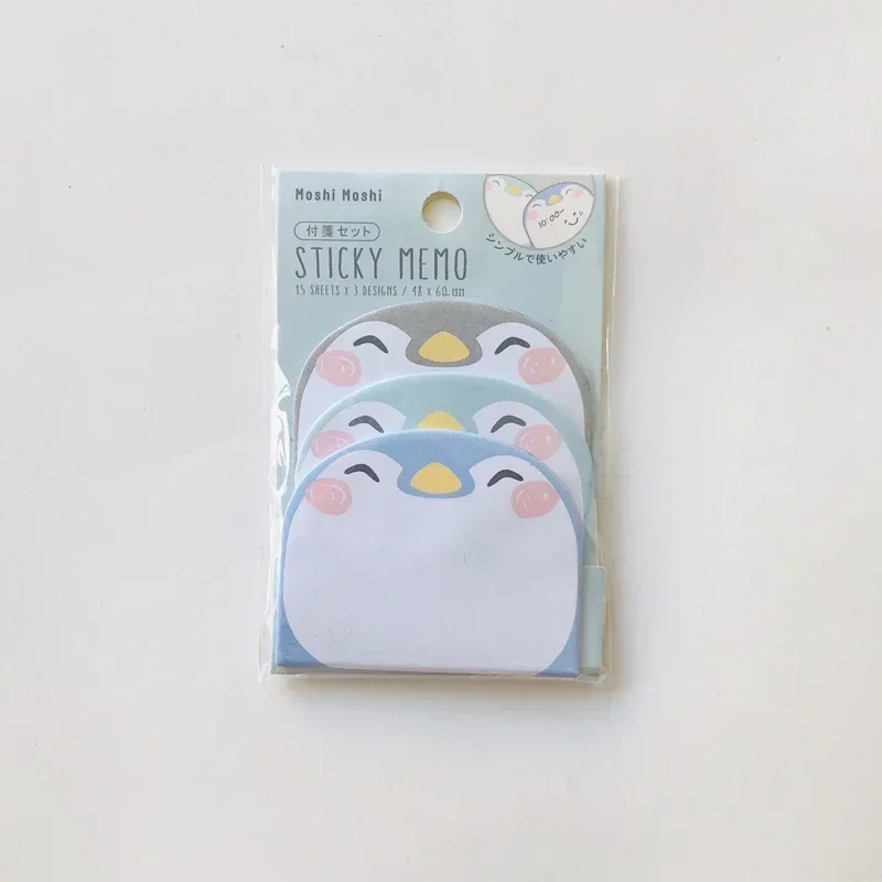 

45 Sheets/Pack Cute Bear Pig Cat Penguin Memo Pads Self-Adhesive Writing Pads Student Stationery School Office Supplies