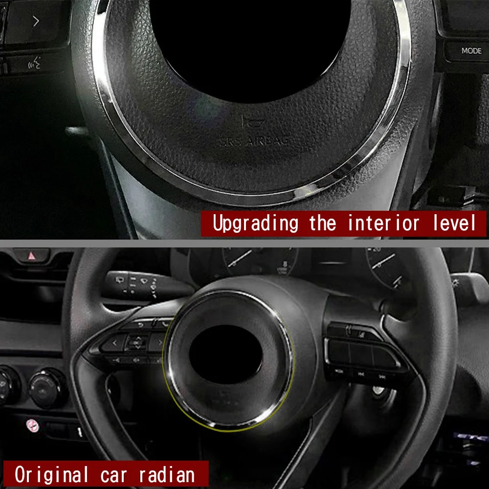 Автомобильное хромированное модифицированное украшение на руль для Toyota Yaris/Yaris