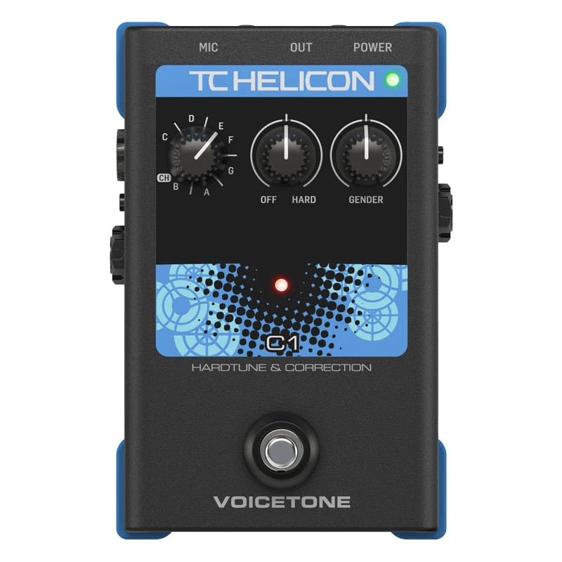 Фото TC Helicon VOICETONE C1 Профессиональная голосовая модификация гитарной педали эффектов для прямых шоу и трансляций №1