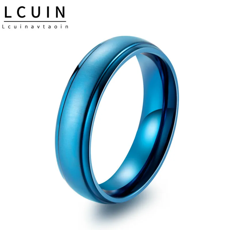 Модные титановые минималистичные матовые черные/синие мужские кольца для мужчин