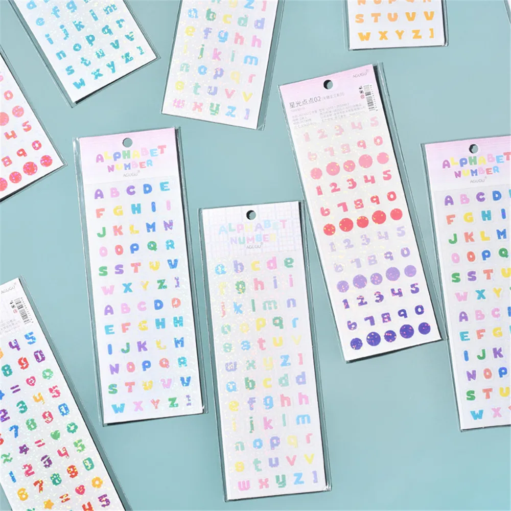 

Симпатичные корейские наклейки 2 шт., материал, цифры, буквы, наклейка, ручной счет, сделай сам, украшение, креативные Цифровые Студенческие к...