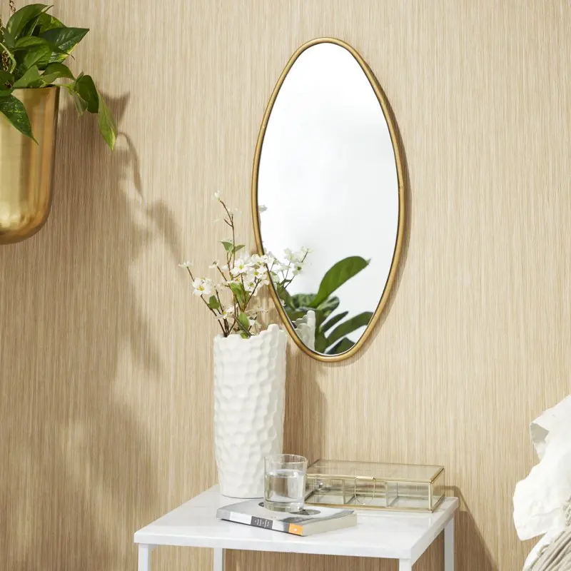

16", 21", 24"H Gold Wall Mirror with Varying Shapes, Set of 4
