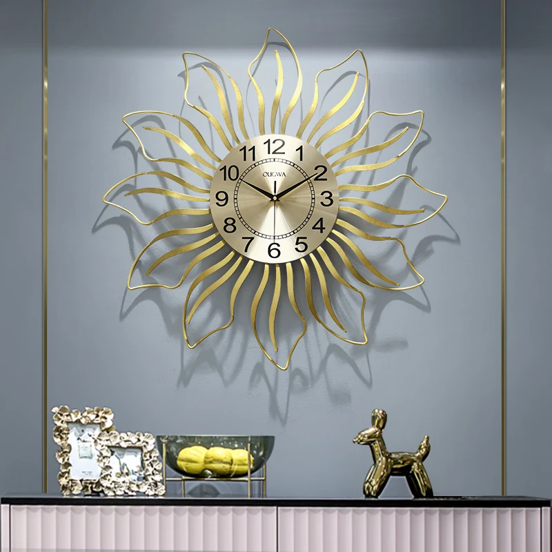 

Aesthetic Hands Wall Clock Movement Quartz Vintage Personalised Wall Clock Numbers Design Reloj Pared Bedroom Decoration OC50GZ
