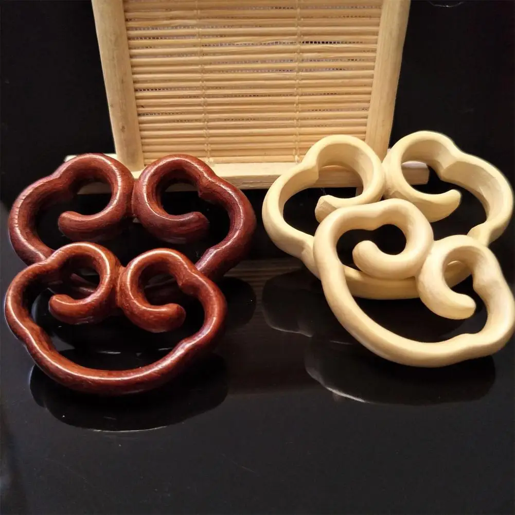 

2 Sizes Great Round Corners Wooden Hoop Pendant Portable Hoop Pendant Wear Resistant for Home