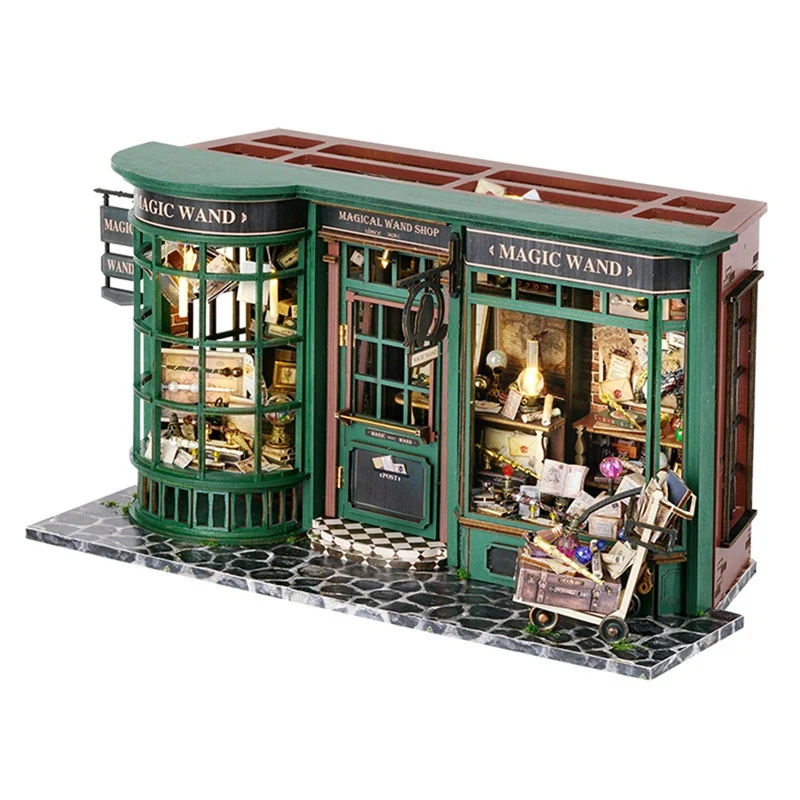 

Miniature Doll House Kit With Furniture Roombox Home Model Toy For Children Gift Retro Magic Shop