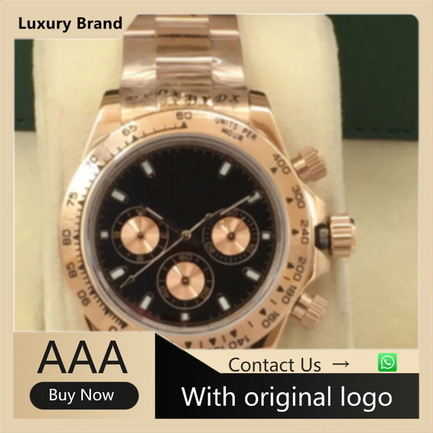 

AIOSC Men's 904L Stainless Steel Waterproof Automatic Mechanism High Quality Waterproof aaa watch 40mm -RLX