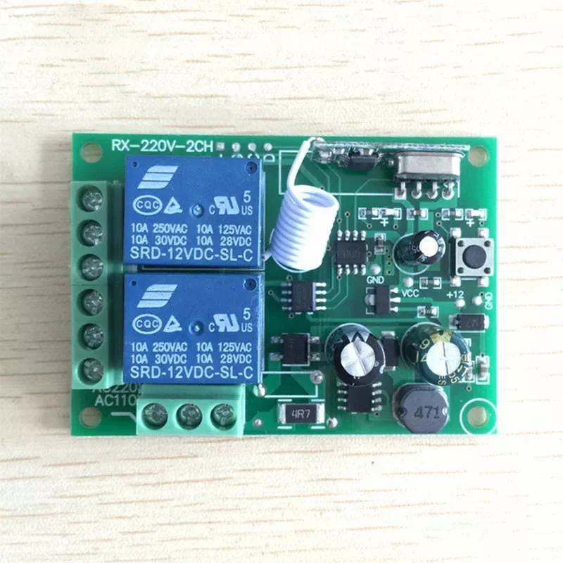 

Universal 433 Mhz Wireless Remote Control Switch Relay 220V 2CH Receiver Module +RF 433Mhz Remote Controls for Smart Home Supply