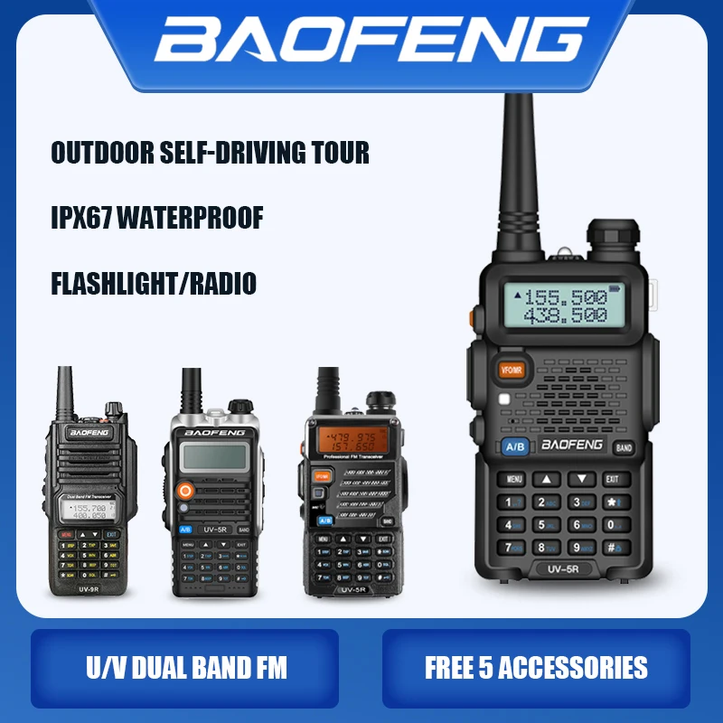 10w walkie talkie long range uv 5r walkie talkies two way radio powerful portable radio communicator for hunting self driving free global shipping