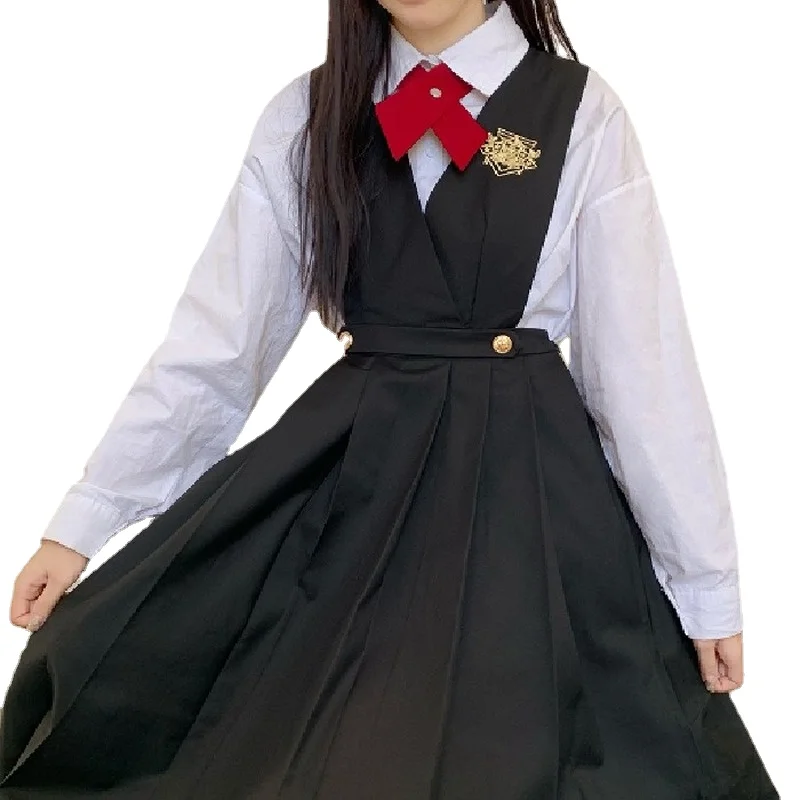 

Spring New Milk Skirt Suit Jk Basic Big Miss Big Size Suit Jacket Jk Uniform Pleated Skirt School Girl Cosplay Sailor Dress