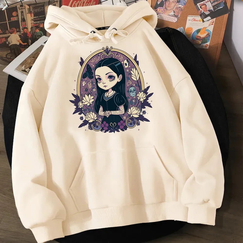 

i Hate Everything Wednesday Addams hoodies women japanese long sleeve top 90s Pullover sweater women gothic sweater