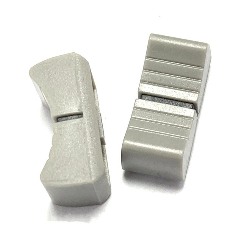 

100Pcs 24Mmx11mmx10mm Console Mixer Slider Fader Knobs Replacement For Potentiometer Gray Knob Black Mark