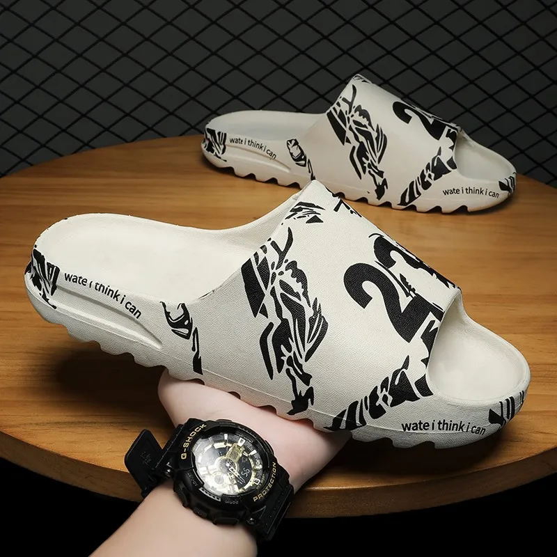 

Men's Shoes Trend Thick-soled Wear-resistant Slippers Men's Summer New Home Casual Shoes Light Breathable Flip-flops Beach Shoes