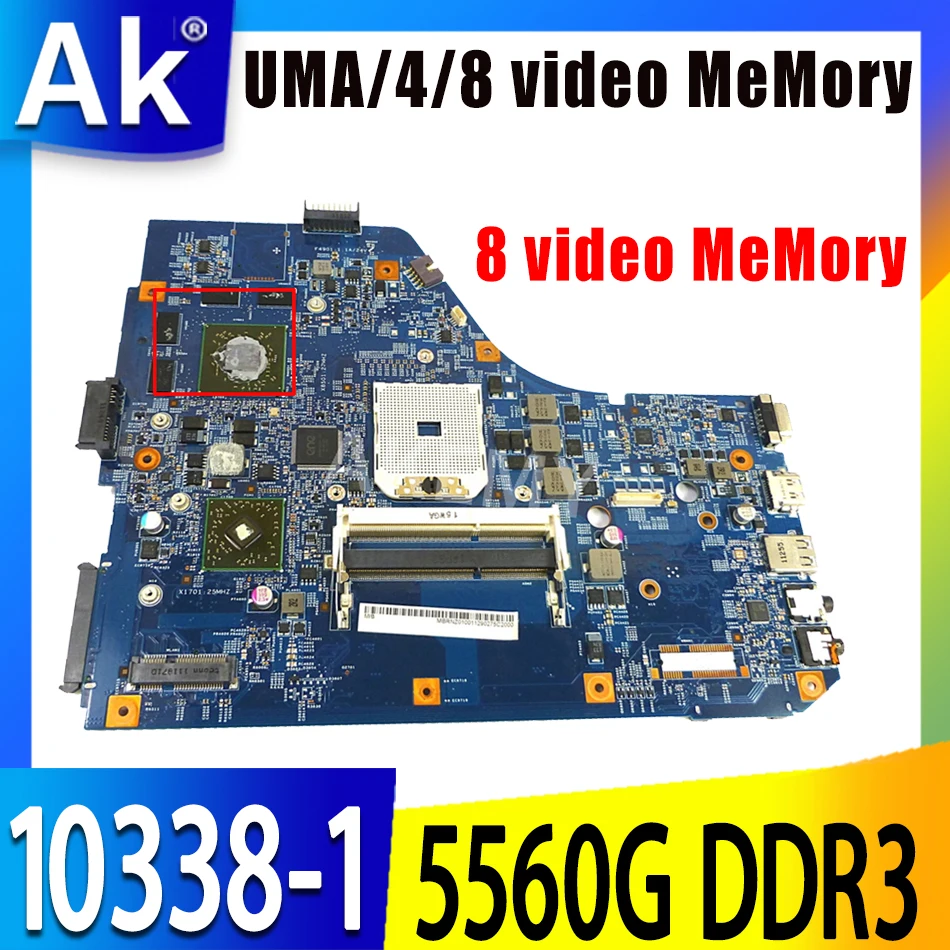 

Материнская плата для ноутбука Acer Aspire 5560 5560G 10338-1, материнская плата 5560G 10338-1 с ГПУ DDR3