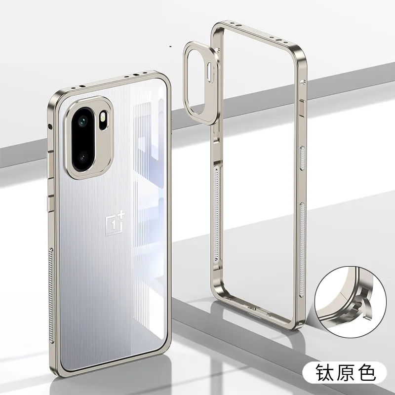 Фото Модный ультратонкий чехол с металлической рамкой и защитой камеры для OnePlus ACE 6, алюминиевый защитный чехол для OnePlus ACE 6 6T №1