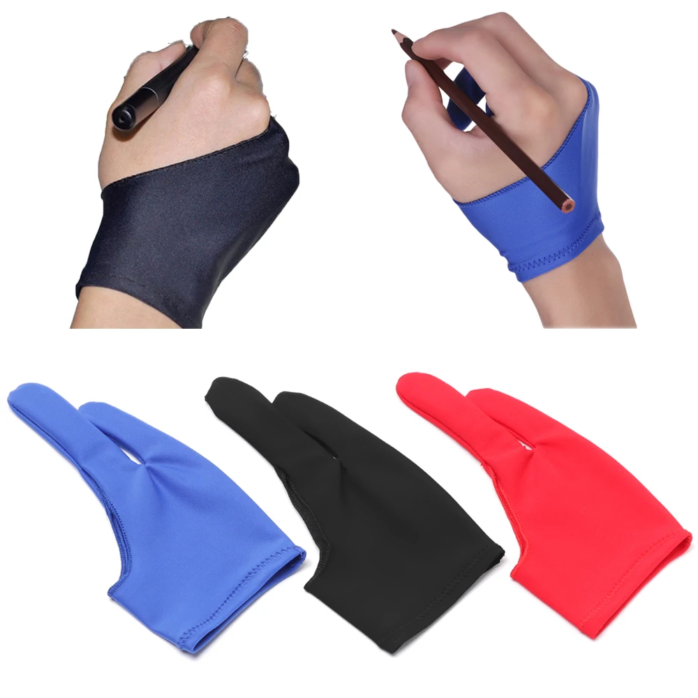 Перчатка для рисования с двумя пальцами Универсальная мягкая безпальцевая