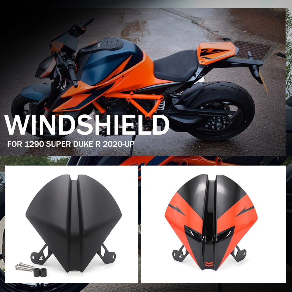 

2021 2020 For 1290 Superduke R Fly Screen Motorcycle Windshield Windscreen Airflow Deflector And Rear Seat Cover