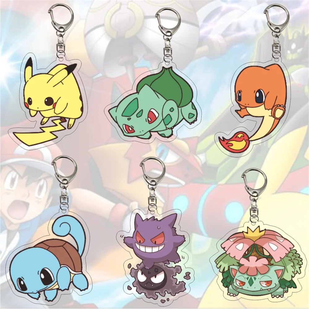 

ClassicAnime Q Version Acrylic Keychain Cartoon Printed Figures Pendant Key Chain Cosplay Jewelry Friends Gift
