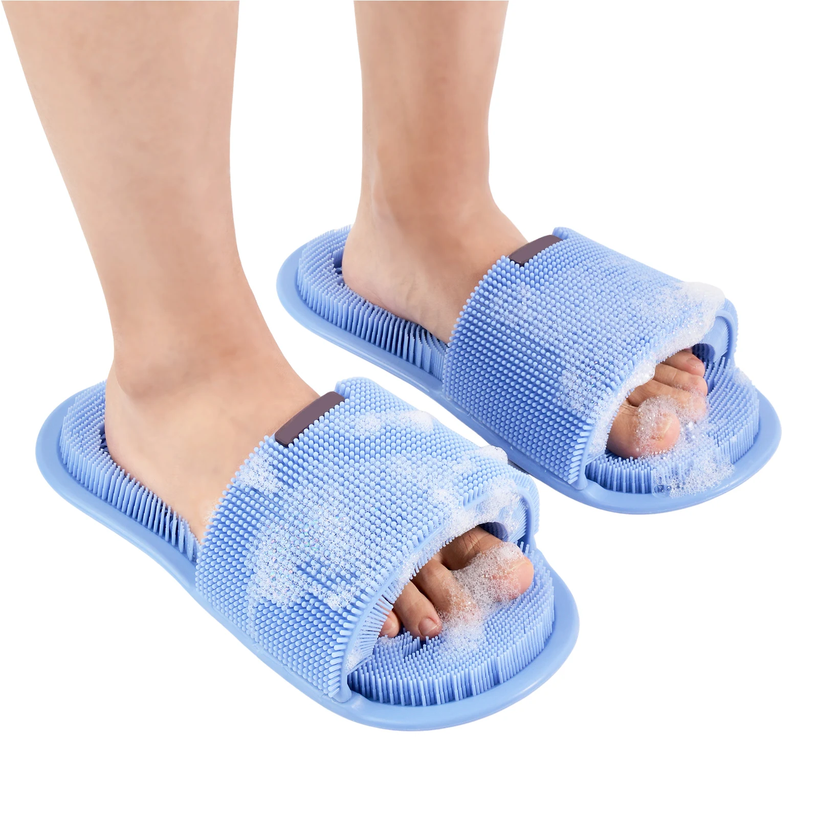 Magic Foot Washing Slippers Bathroom Men's And Women's Bath Anti-skid Silicone Slippers Foot Rubbing Massage Cleaning Brush