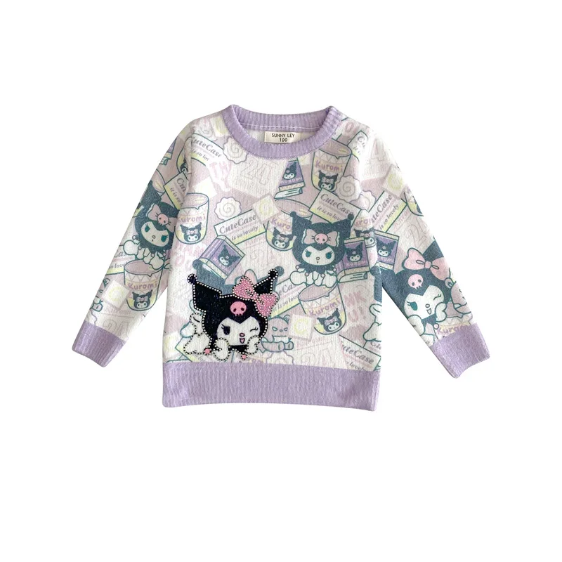 Kawaii Sanrio аниме периферийные устройства Kuromi Hello Kitty My Melody мультфильм зимний свитер