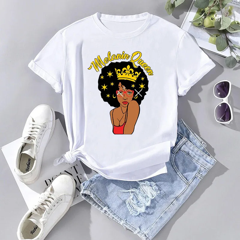 Модные индивидуальные футболки с изображением черной королевы интересные