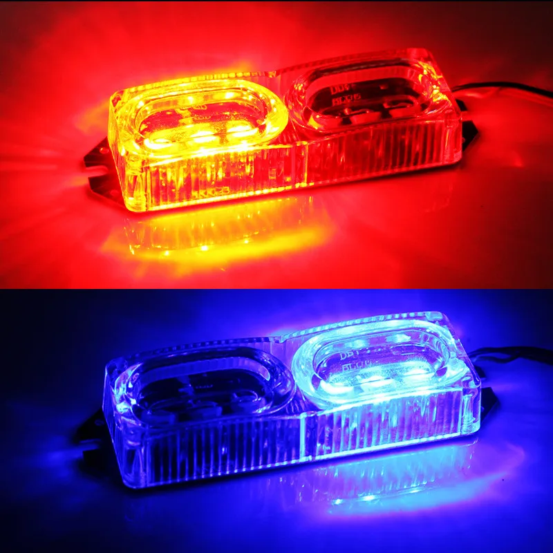 

Motorcycle General Warning Tail Stop Strobe Emergency Light Red, Blue and White 6pcs LED Motorcycle Brake Turn Signal
