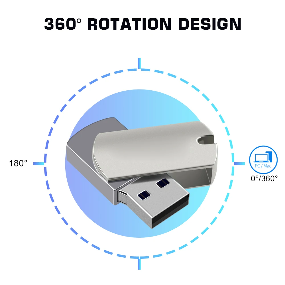 

USB Flash Drive Metal 128GB Pendrive 32GB 64GB USB Stick cle usb Pen Drive Key Ring USB DISK waterproof