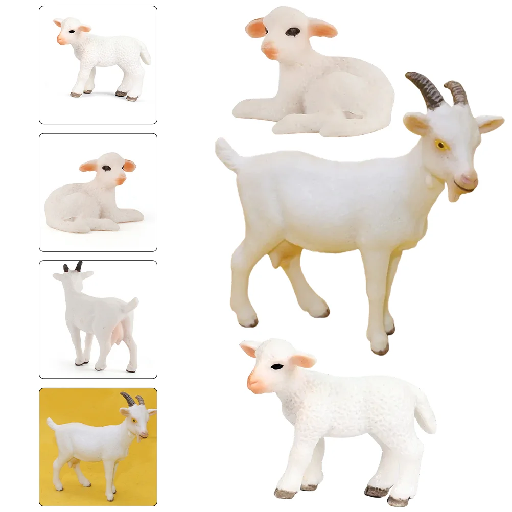 3 шт. имитация овцы игрушки фигурки животных статуи декоры пластиковые модели для