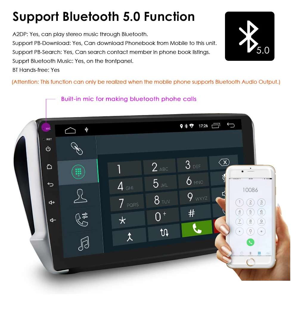 $113.00 2din Car Stereo for Android Multimidia Peugeot 208 2008 Series 2012-2018 GPS Player Navigation Auto Radio 8G+128G RDS SWC No DVD