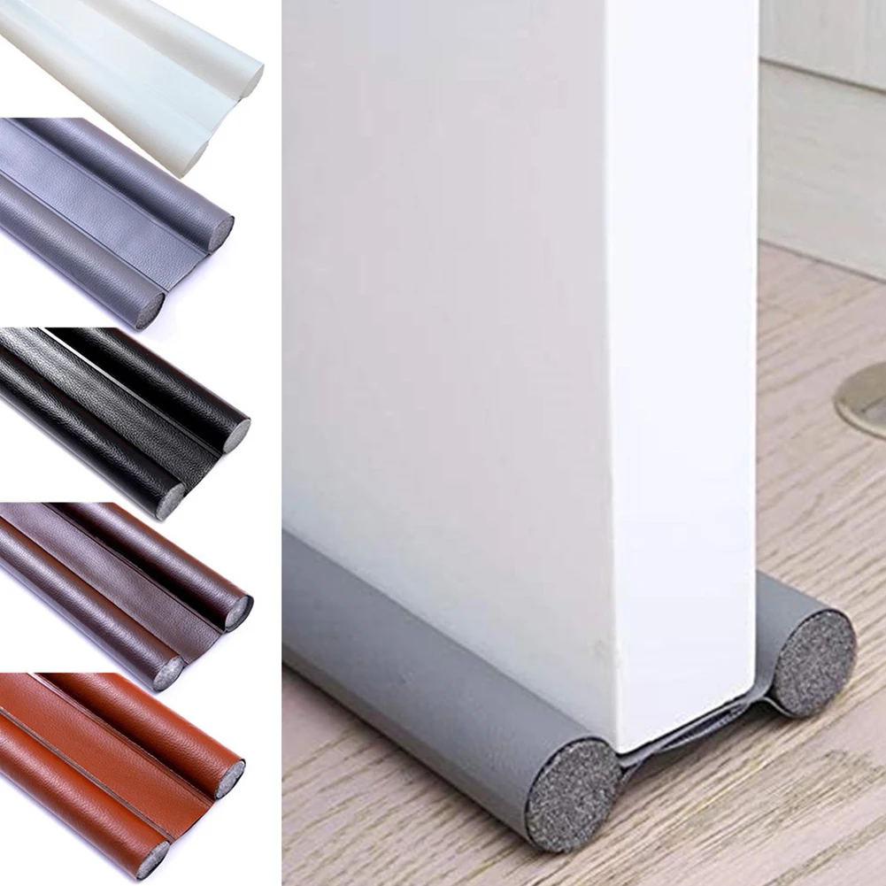 

Waterproof Seal Strip Draught Excluder Stopper Door Bottom Guard Twin Door Draft Stopper Energy Saving Protector Doorstop