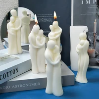 nordic style couple in hug statue silicone candles mold for diy handmade epoxy resin aromatherapy candle plaster ornaments mould