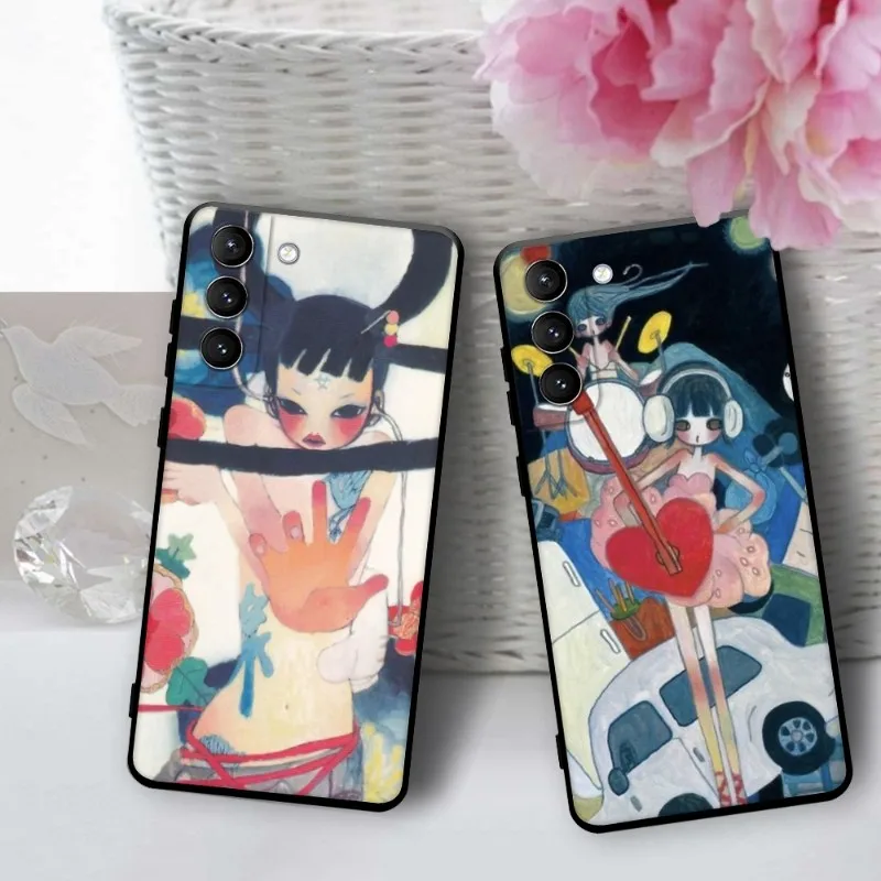 

Aya Takano Phone Case For Samsung Galaxy S20 S21 FE S22 S10 Ultra S9 S8 Samsung Note 20 10 Lite Phone Funda