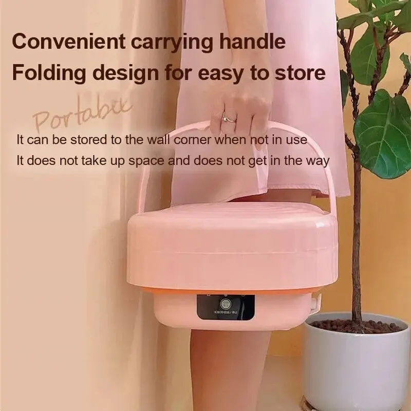 

6L Foldable Washing Machine With Dryer Bucket for Clothes Socks Underwear Cleaning Washer Mini Small Travel Washing Machine