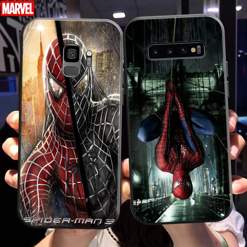 

Marvel Spiderman For Samsung Galaxy S10 5G S10E S10 Lite S10 S9 S8 Plus Phone Case Funda Black Soft Carcasa Coque