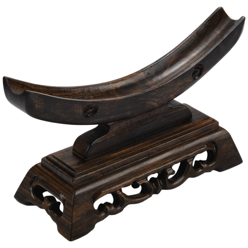 

Sword Stand Solid Wood Sword Display Katana Stand Holder Crescent Shape for General Swords
