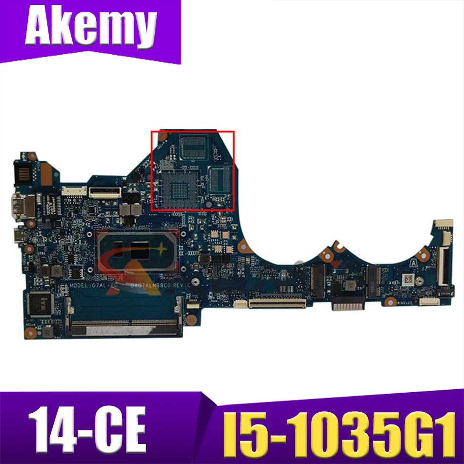 

Akemy For HP Pavilion 14-CE Laptop Motherboard DAG7ALMB8C0 G7AL With I5-1035G1 CPU Fully Tested