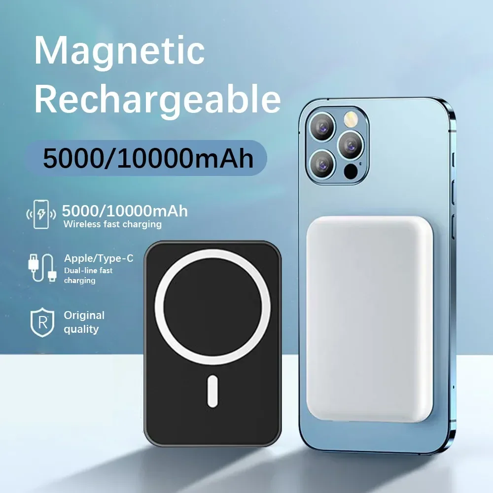

Magsafe Power Bank for iPhone 15 13 14 12 Pro Max 10000mAh USB-C Magnetic Wireless Charger External Auxiliary Battery Pack