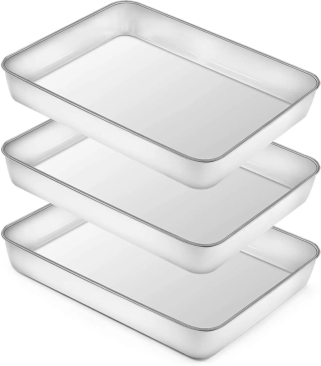 

rectangular baking pan lasagna pan set of 3 12 inch rectangular cake pan stainless steel brownie pan deep baking pans for toaste