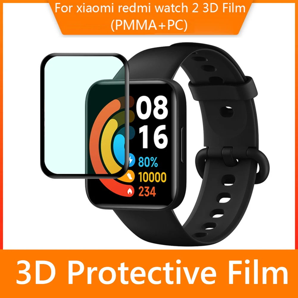 1/2/3 pcs 3D Protective Film Xiaomi Redmi Watch 2/Watch 2 Lite Full Edge Screen Protector Soft Tempered Glass Film