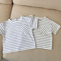 striped children t shirt for boys girls cotton summer kids tops loose tees baby kids tshirts blouse clothes 18m 24m 2 6 years