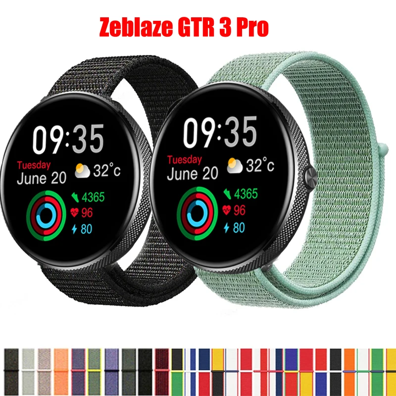 

22mm Nylon Loop Strap for Zeblaze GTR 3 Pro Smartwatch Replacment Bracelet Sport Watchband Correa for Zeblaze GTR3 Pro Band