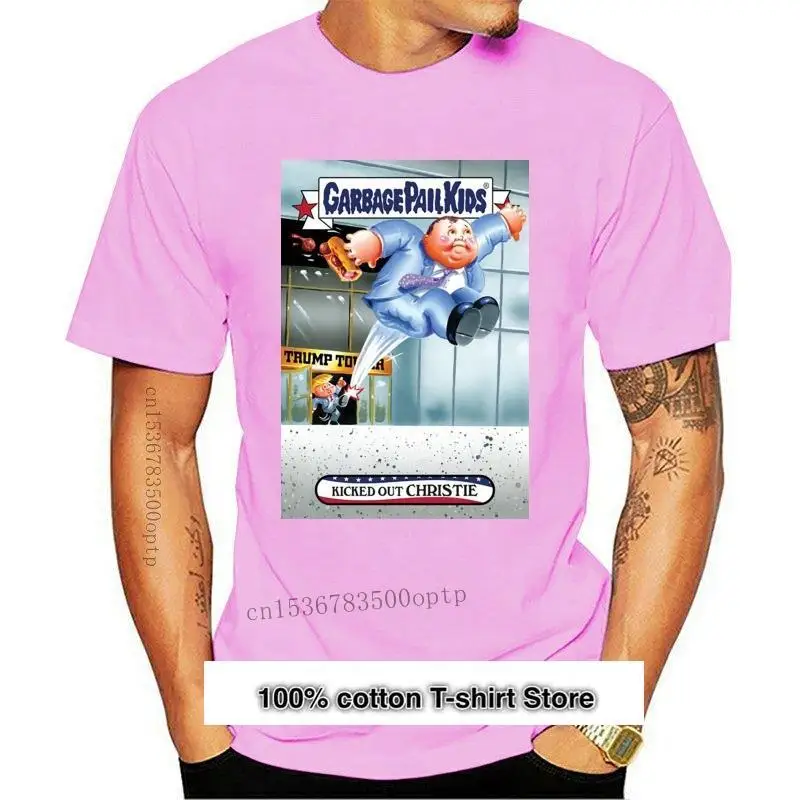 

Camiseta blanca con diseño de cubo de basura para hombre, camisa de moda con costura de ALL TO Dump Donald Trump, nueva