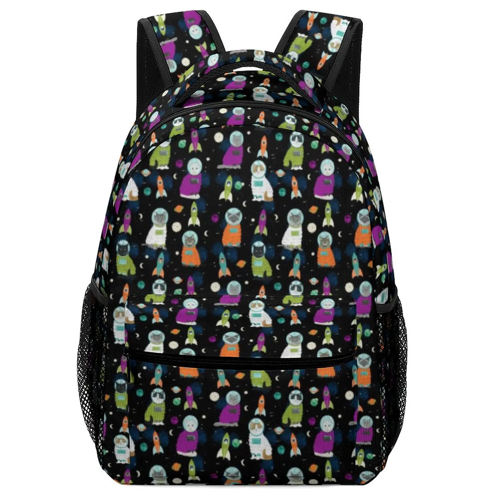 

Вместительный рюкзак с изображением кошки, мужские большие рюкзаки с милым животным принтом, школьные ранцы в стиле полиэстера, разноцветные рюкзаки для походов