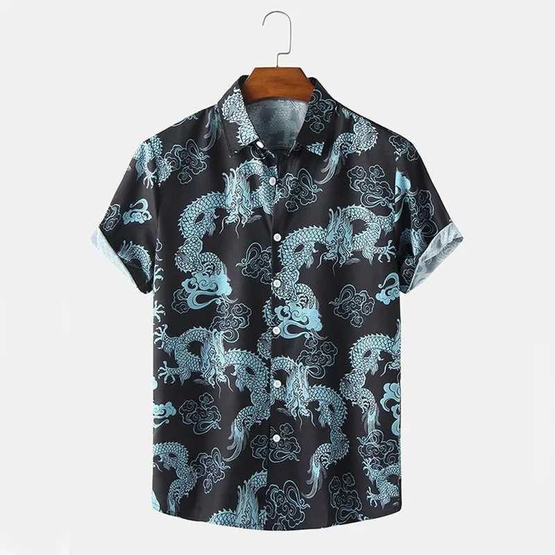 

Men Clothing 2022 Summer New Men's Shirt Fashion Short-sleeved Cardigan Casual Vacation Top